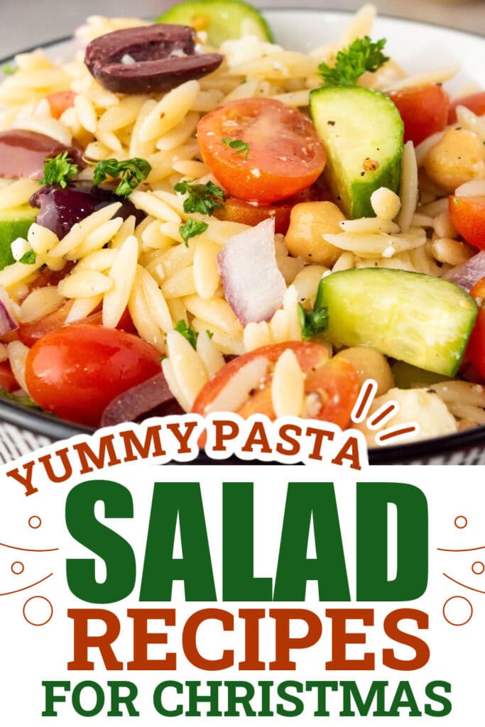 Christmas Pasta Salad - Mediterranean Orzo Pasta Salad