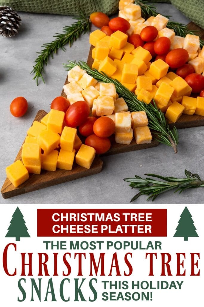Christmas Tree Snacks - Christmas Tree Cheese Platter