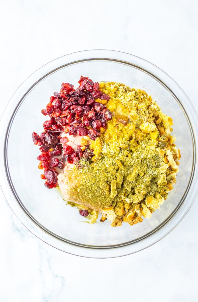 Cranberry And Turkey Stuffing Balls Process Photo