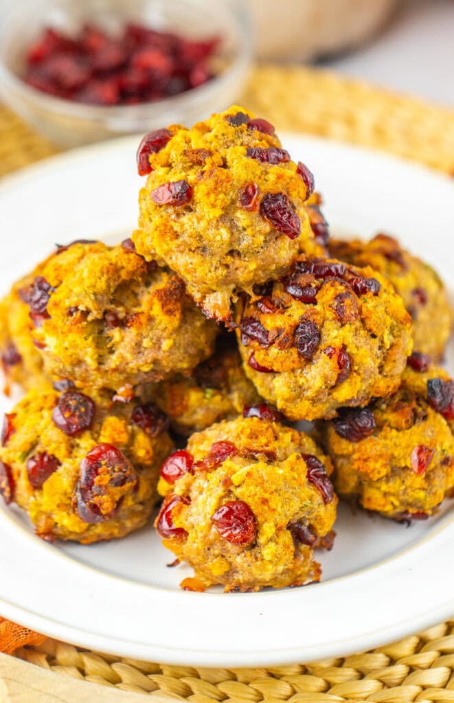 Cranberry And Turkey Stuffing Balls Process Photo