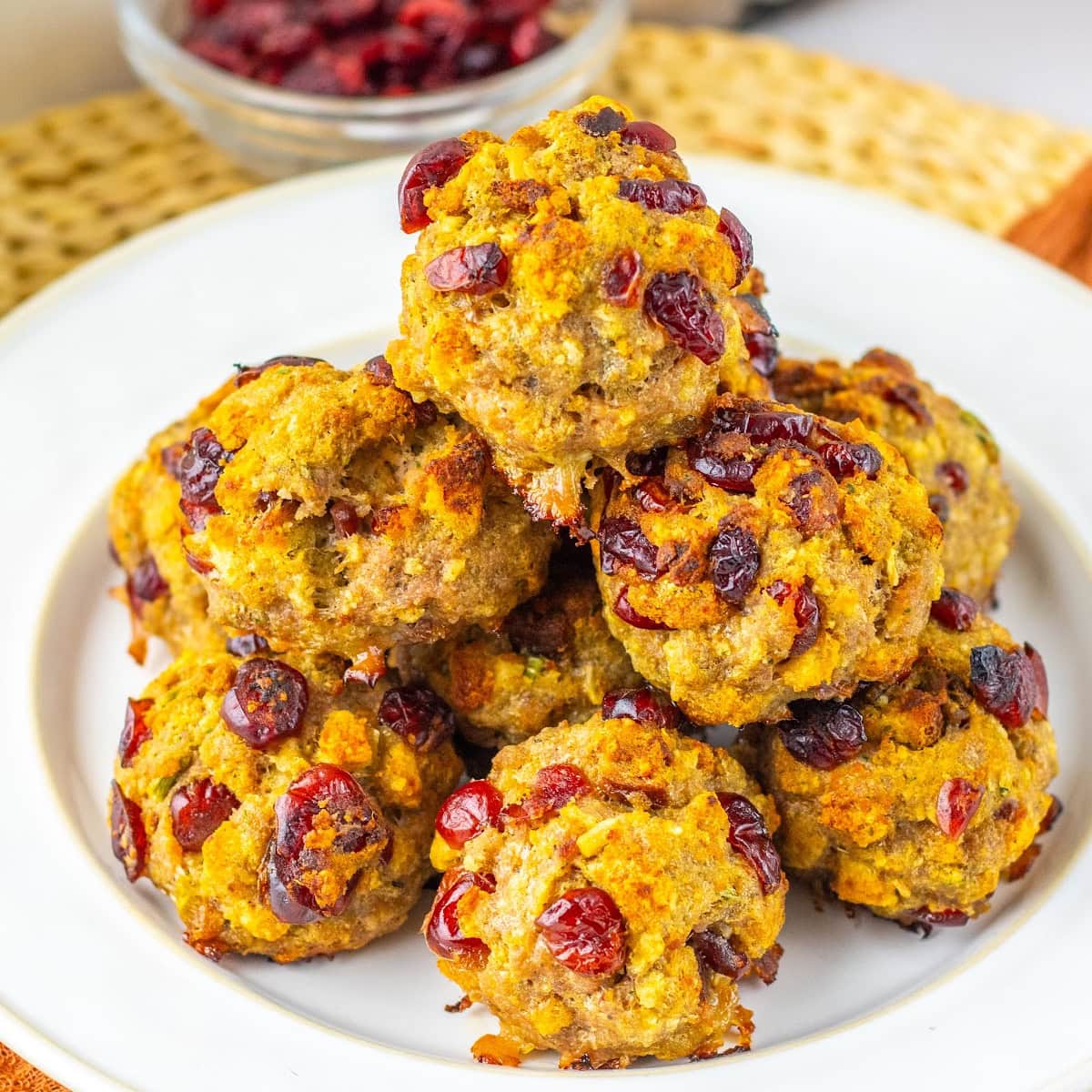 Cranberry Turkey Stuffing Balls Featured Image