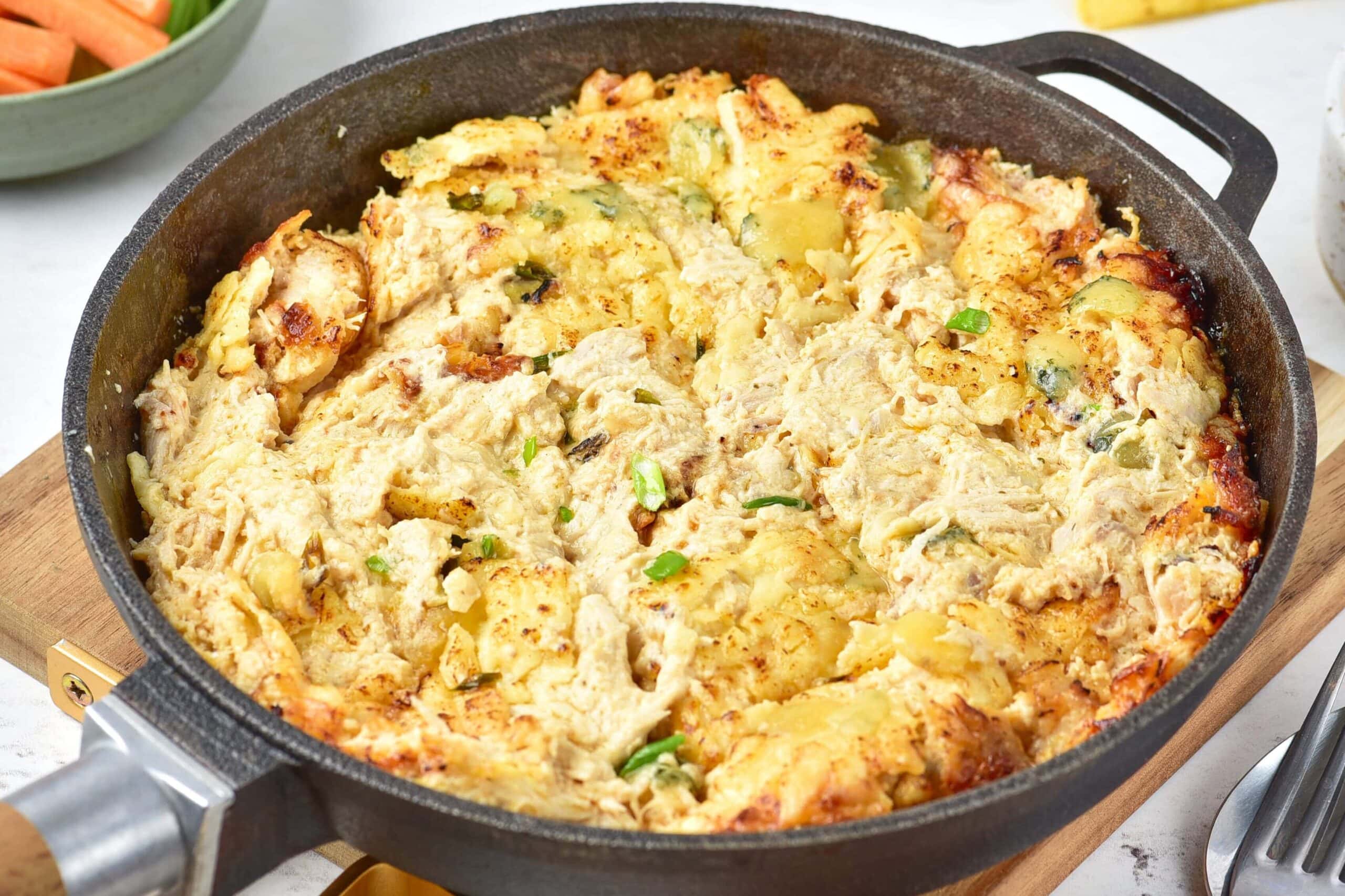 Leftover Turkey Cheesy Turkey Buffalo Dip