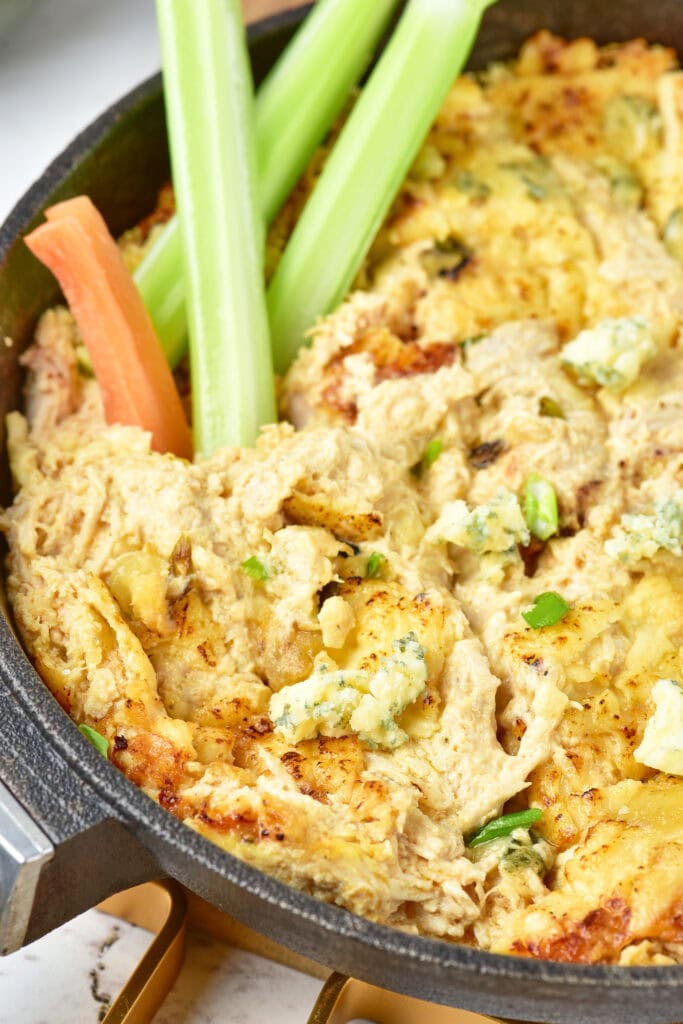 Leftover Turkey Cheesy Buffalo Dip
