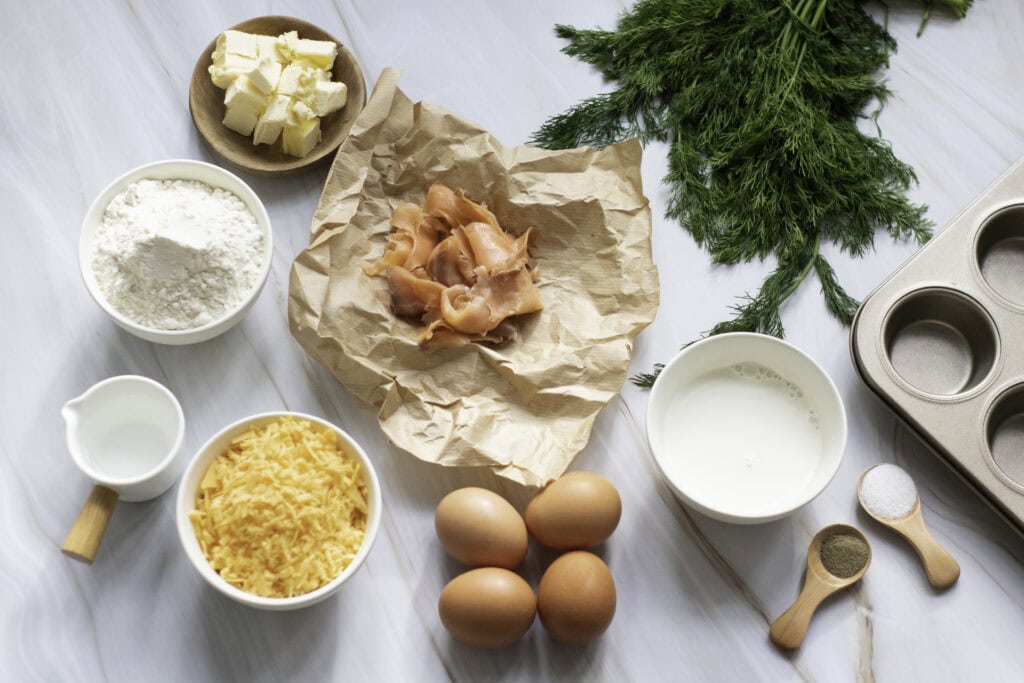 mini salmon quiches ingredients