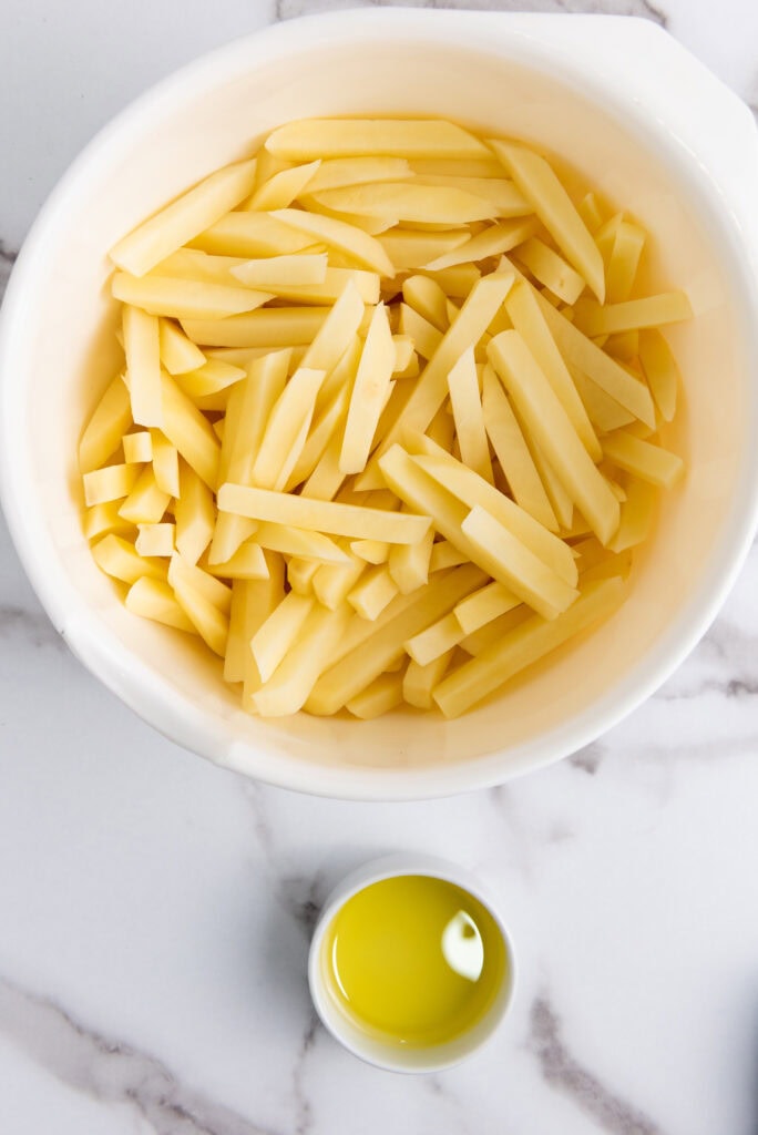 parmesan truffle fries process photo
