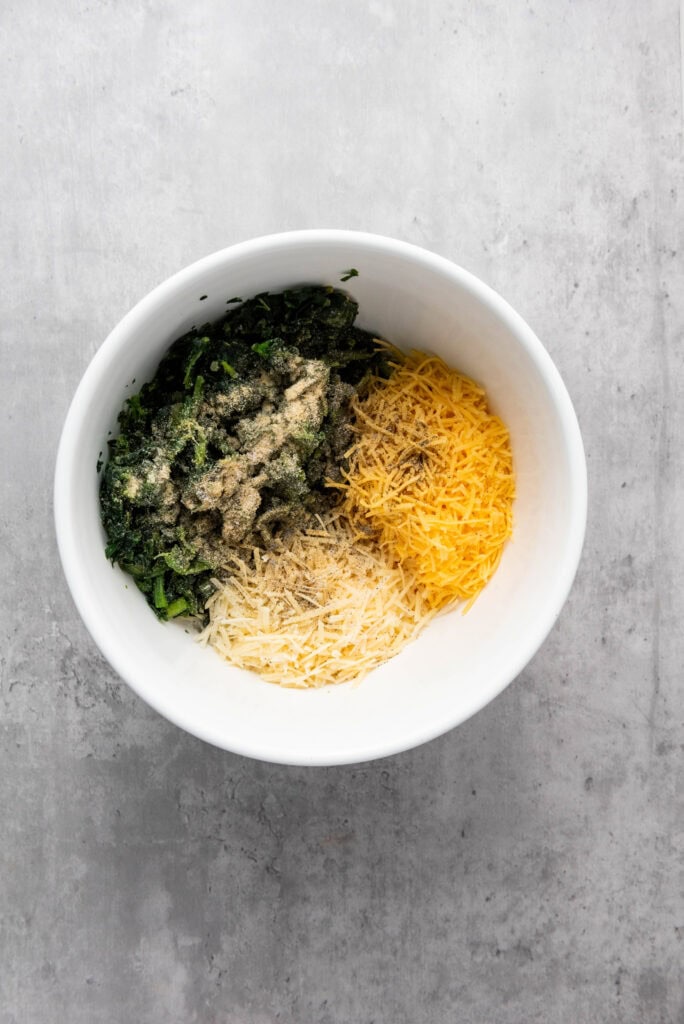 Christmas Tree Spinach Dip Puff Pastry process photo