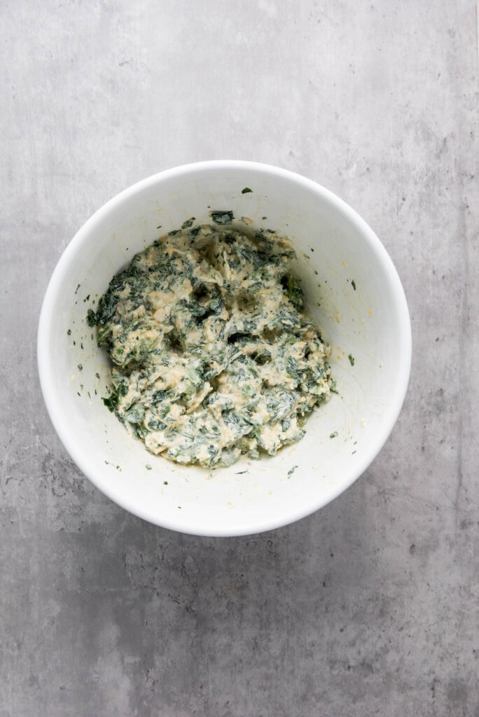 Christmas Tree Spinach Dip Puff Pastry process photo