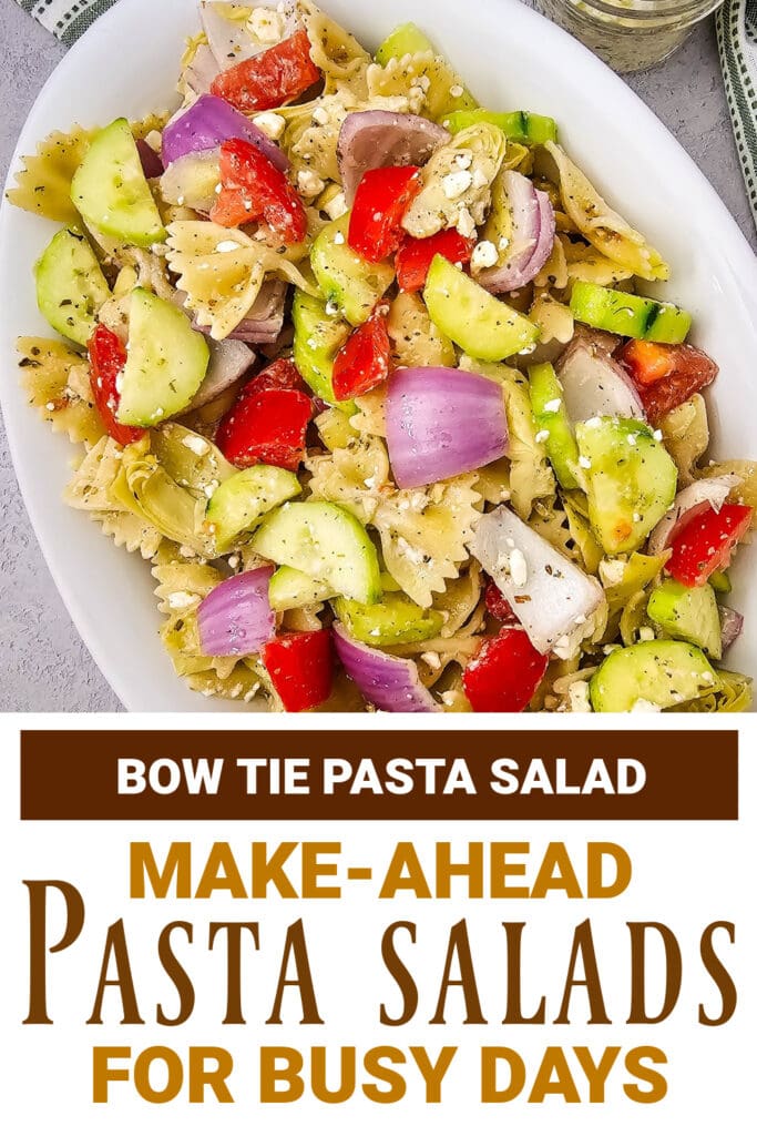 Pasta Salad Recipes - Classic Greek Bow Tie Pasta Salad