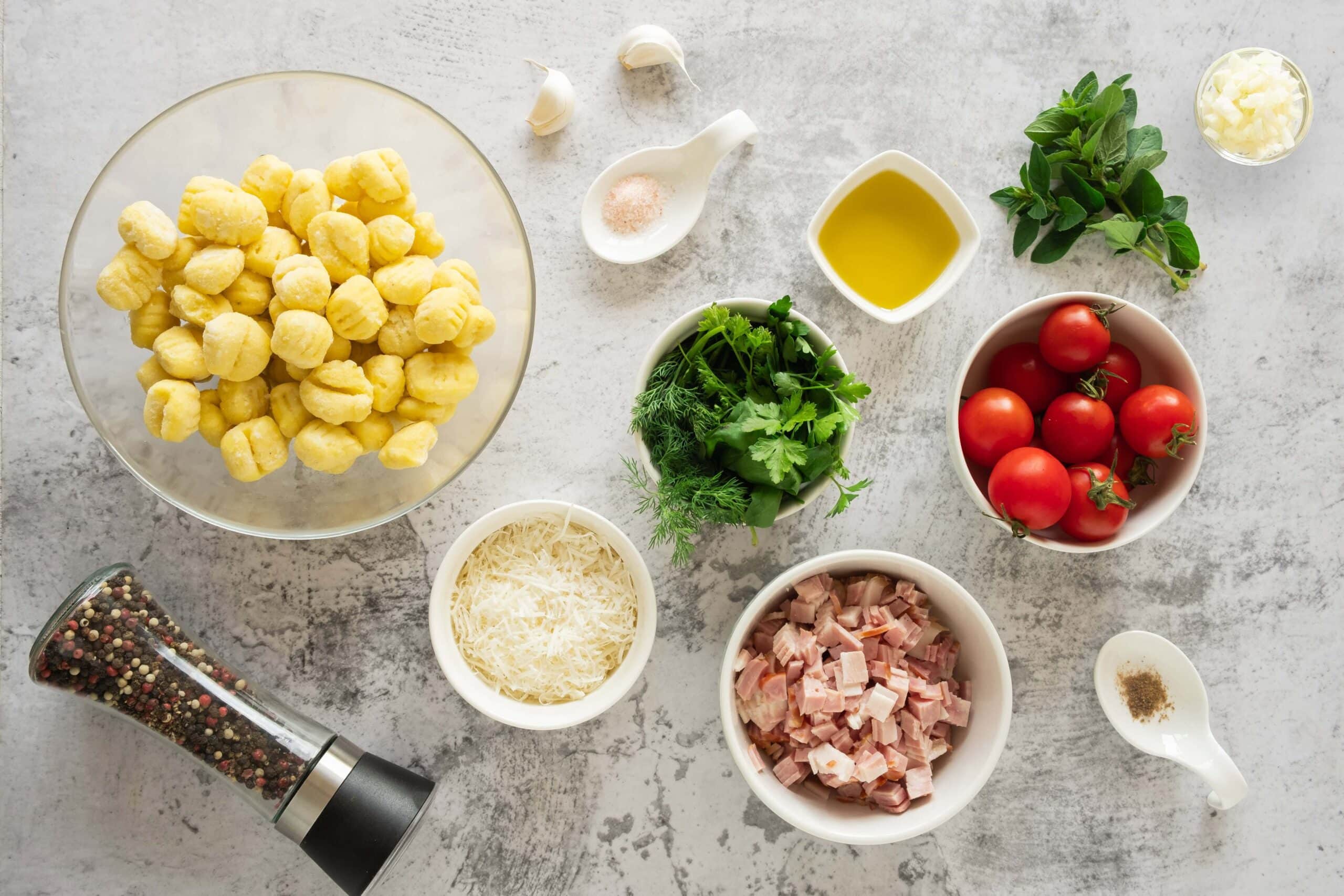 Potato Gnocchi with Bacon Ingredients