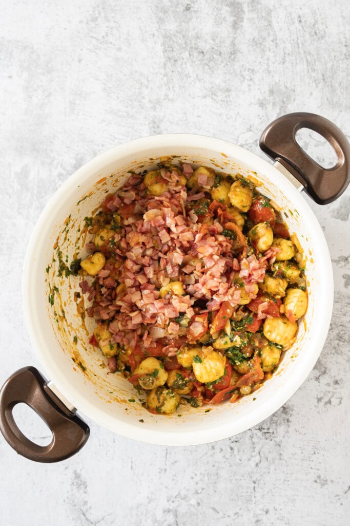 Potato Gnocchi with Bacon Process Photo