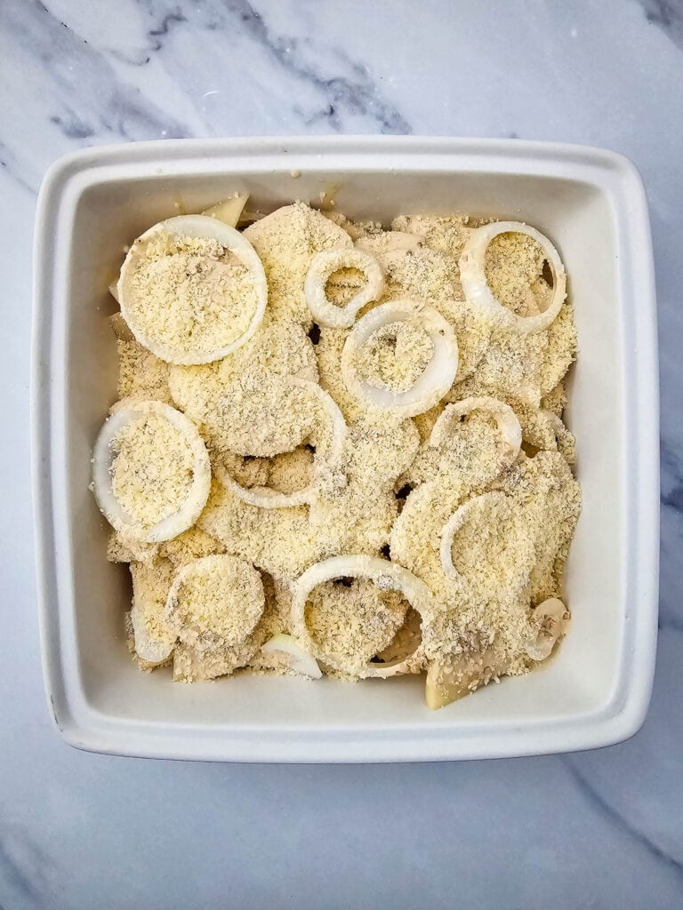 potato casserole process photo