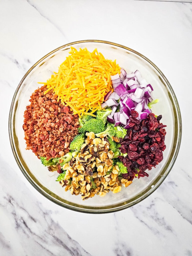 broccoli pasta salad process photo