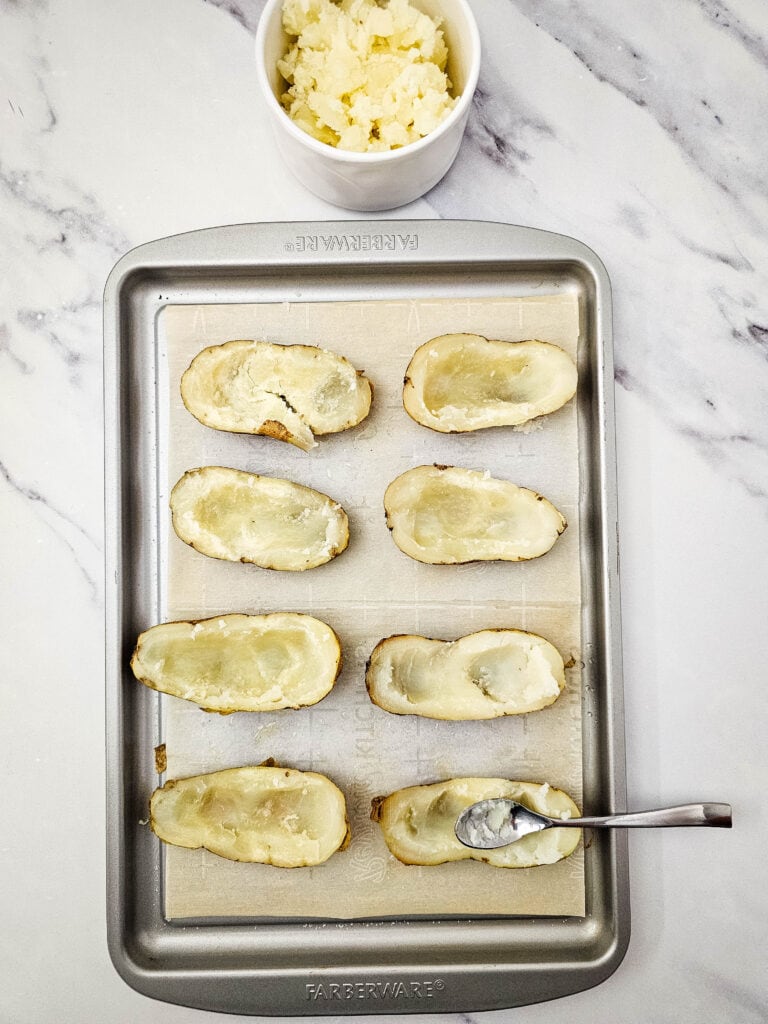 Pulled Pork Potato Skins Process Photo