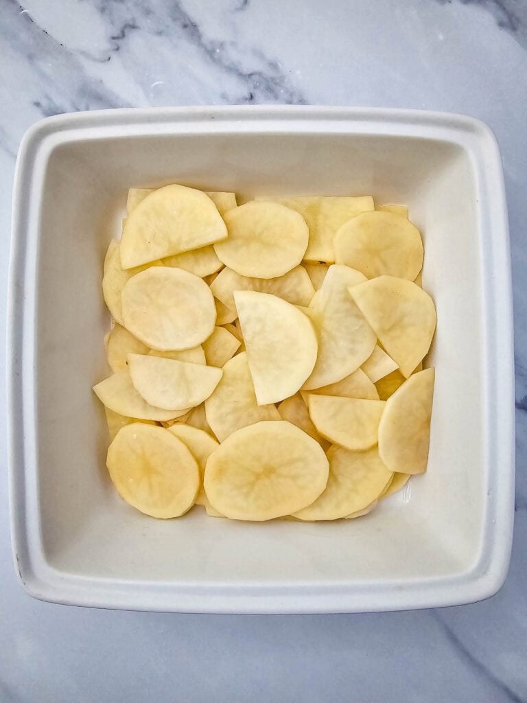 potato casserole process photo