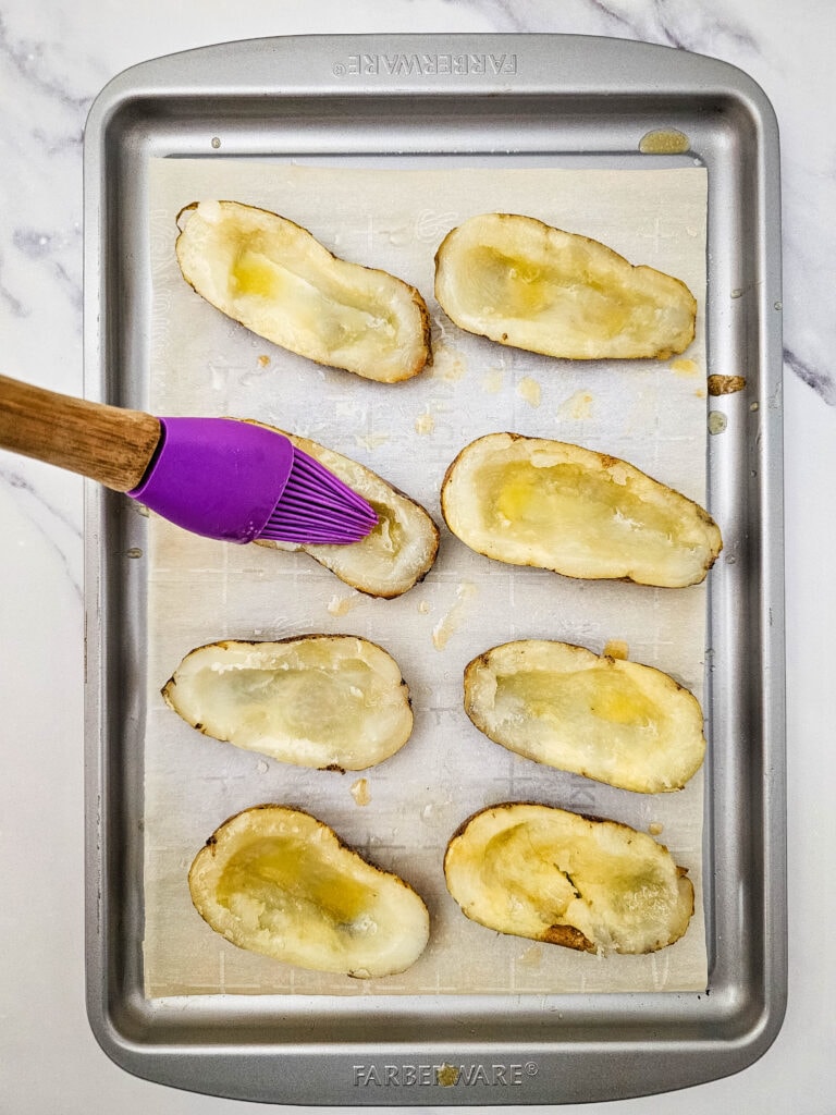 Pulled Pork Potato Skins Process Photo