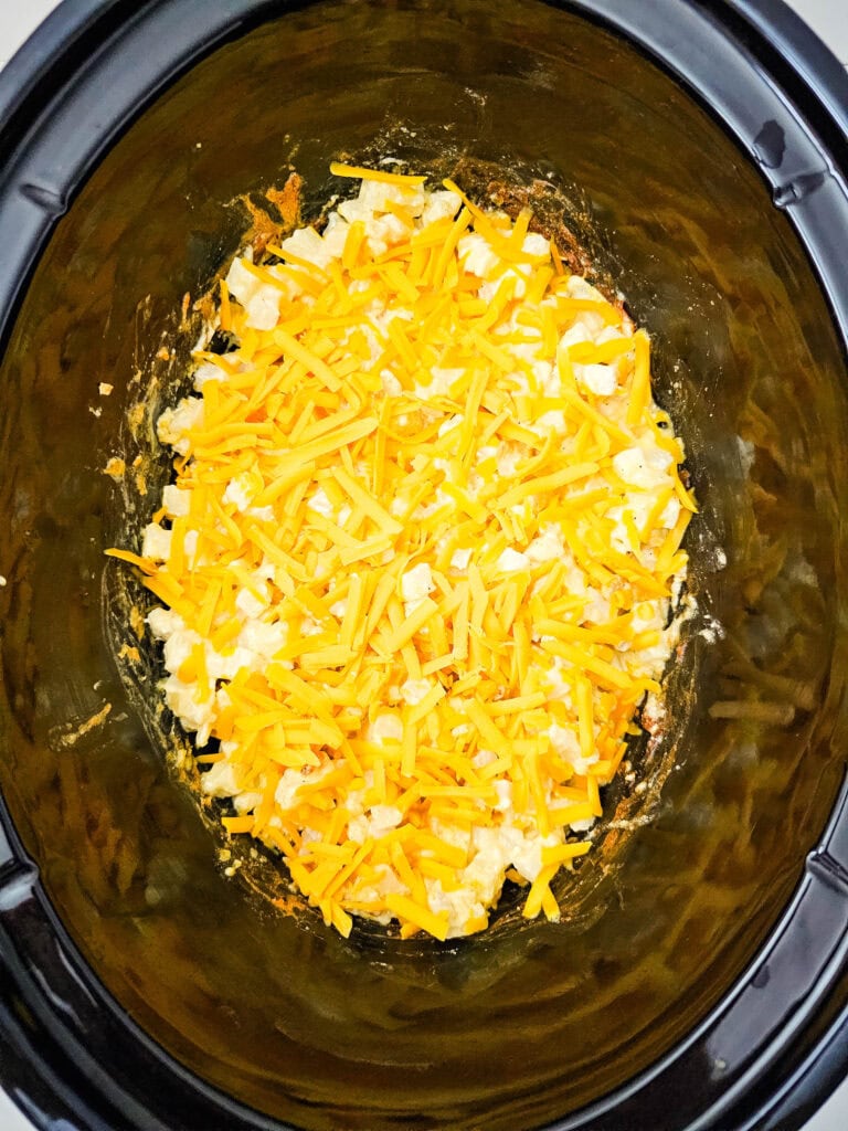crockpot cheesy potatoes process photo