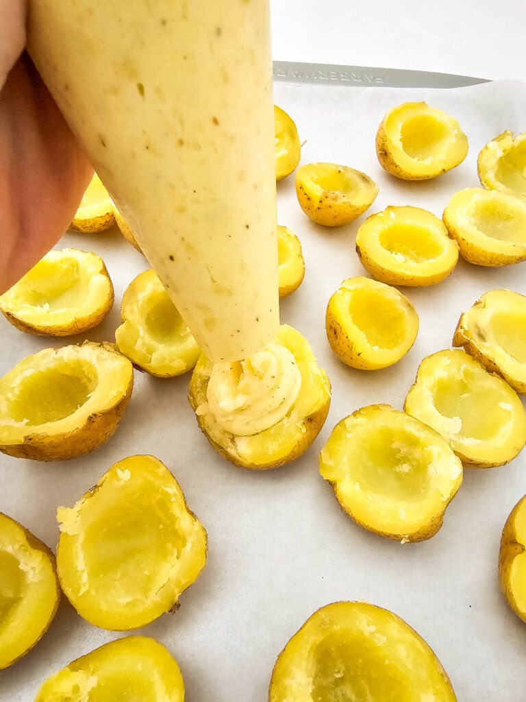 deviled potatoes process photo