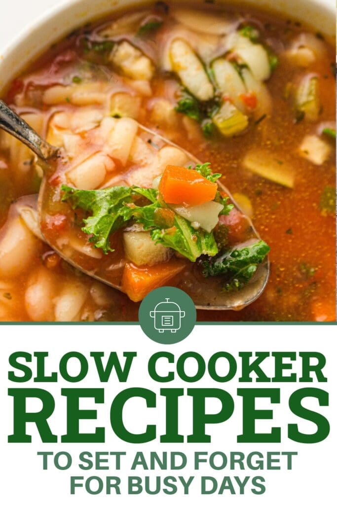 Slow Cooker Recipes - slow cooker minestrone soup