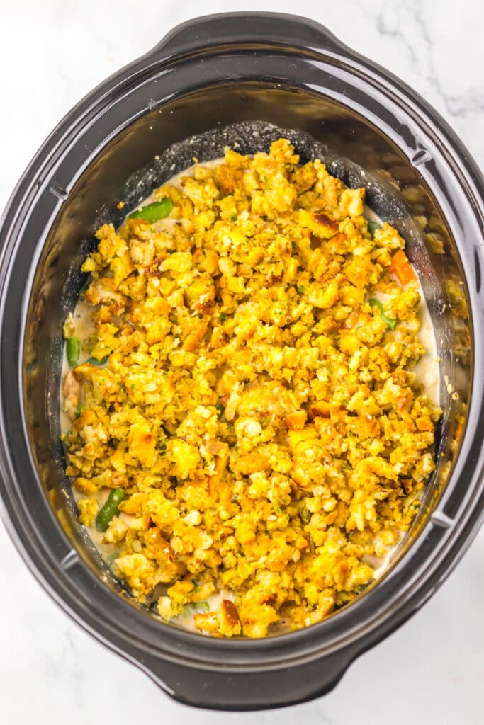 Slow Cooker Turkey Pot Pie Process Photo