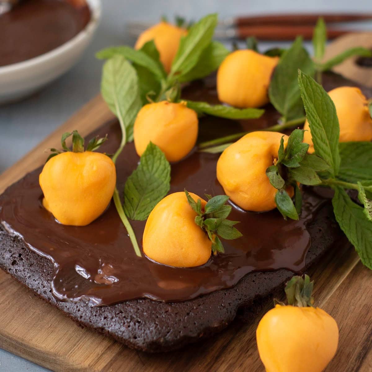 Strawberry Pumpkin Patch Brownie Cake featured image