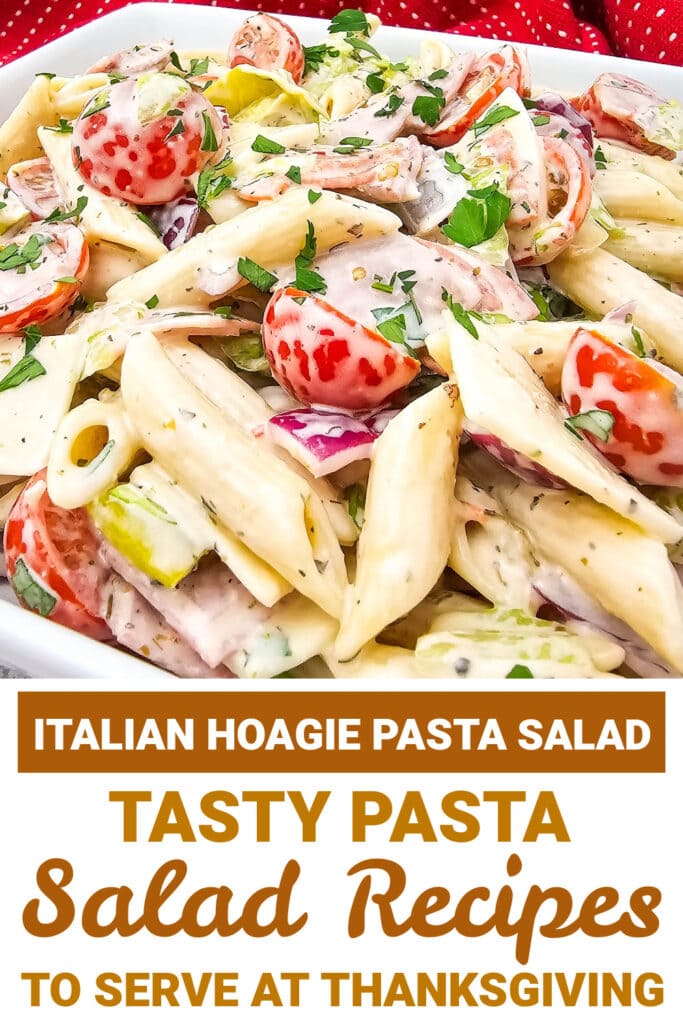 Thanksgiving Pasta Salad - Italian Hoagie Pasta Salad