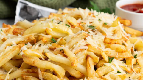 air fryer parmesan truffle fries featured image