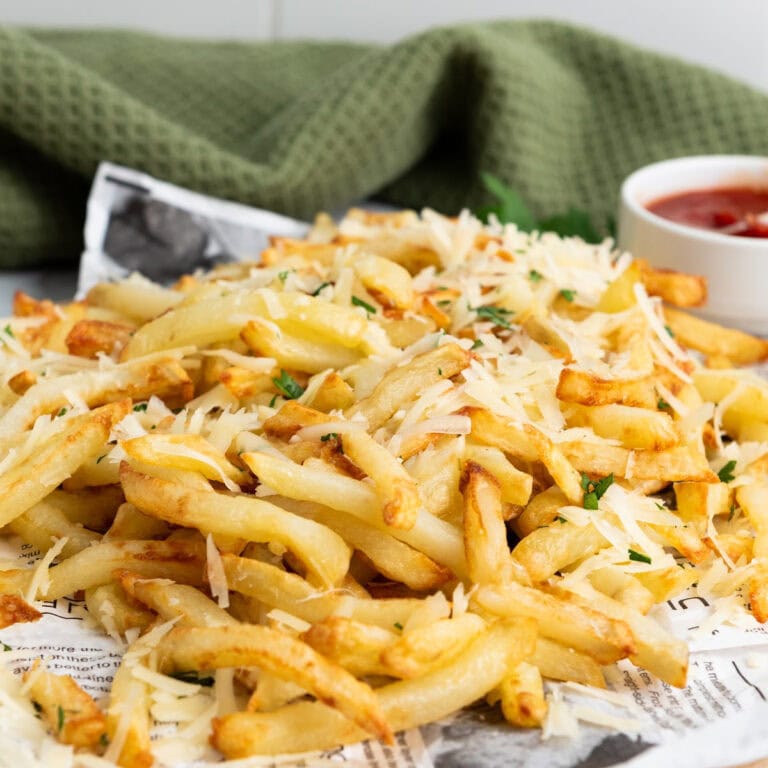 air fryer parmesan truffle fries featured image