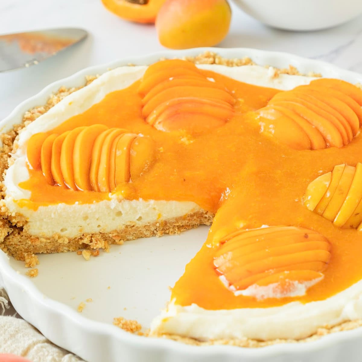apricot cheesecake tart featured image