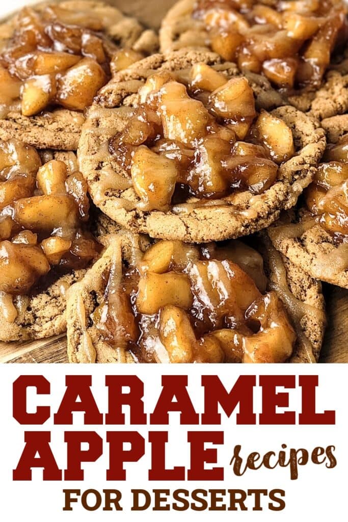 caramel apple inspired recipes - Caramel Apple Pie Cookies