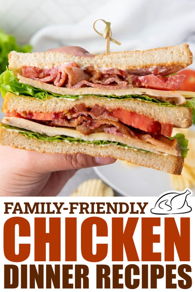 chicken dinner recipes - Homestyle Chicken & Bacon Stack Sandwich
