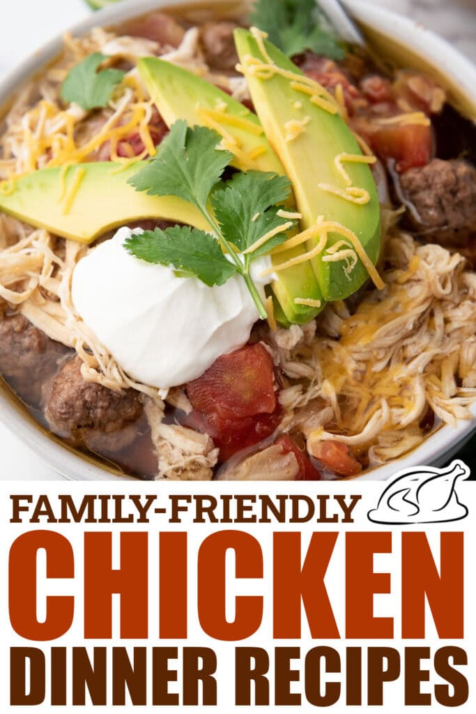 chicken dinner recipes - One-Pot Chicken and Beef Taco Soup