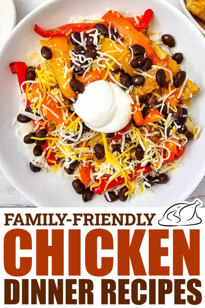 chicken dinner recipes - Sheet Pan Chicken Fajitas Bowl