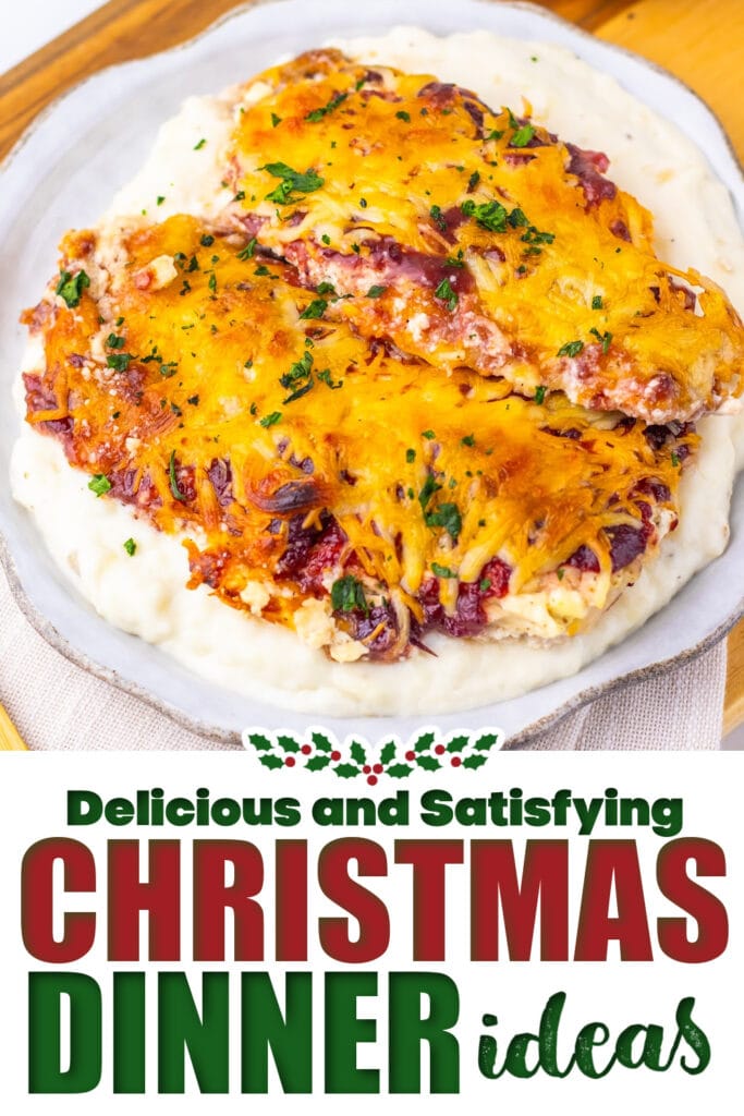 christmas dinner ideas -Cranberry Cream Cheese Chicken Bake