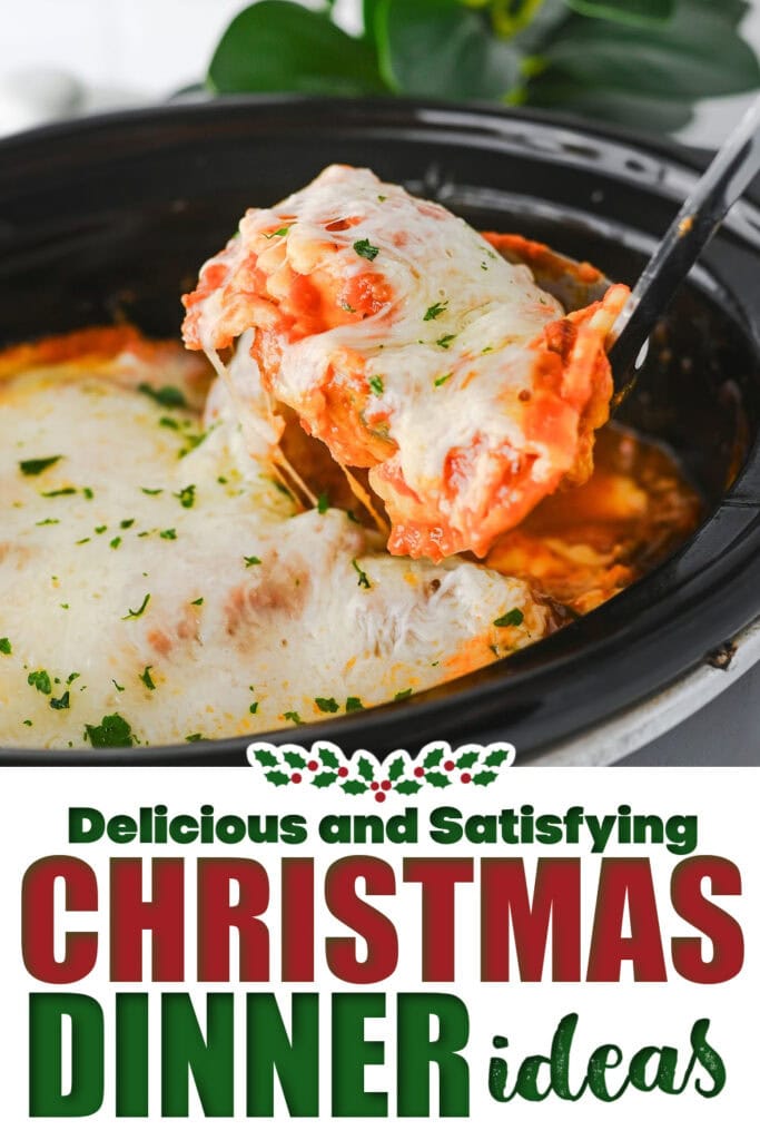 christmas dinner ideas -Crockpot Ravioli Lasagna