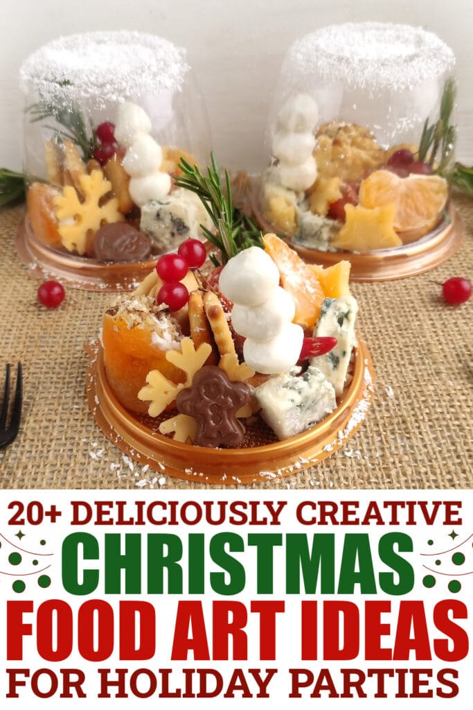 christmas food art - Christmas Charcuterie Snowglobes
