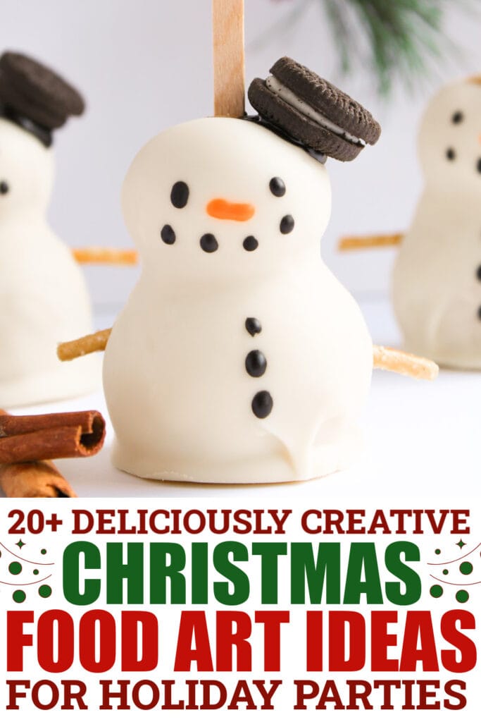 christmas food art - Snowman Cake Pops