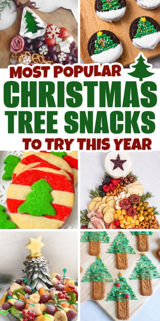 christmas tree snacks pin image