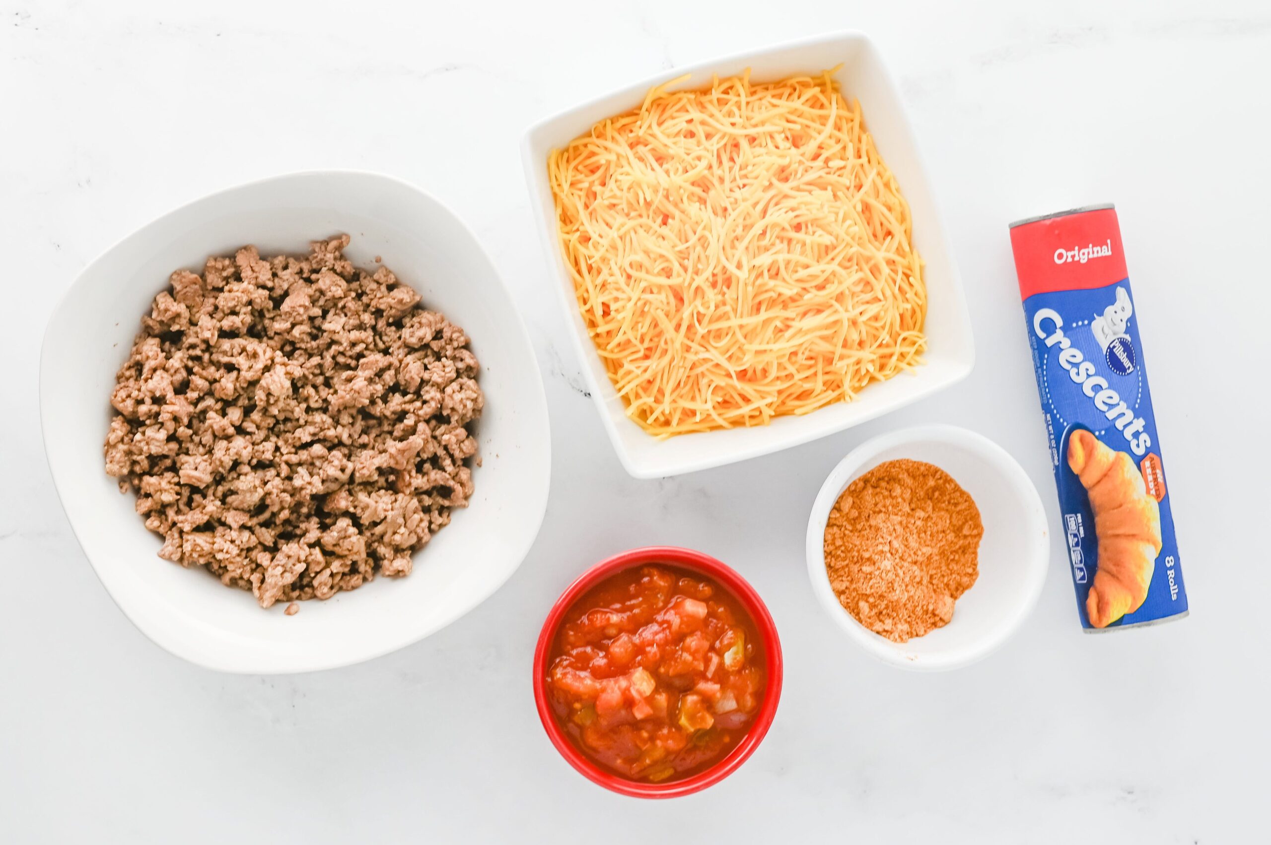 crescent roll taco bake ingredients