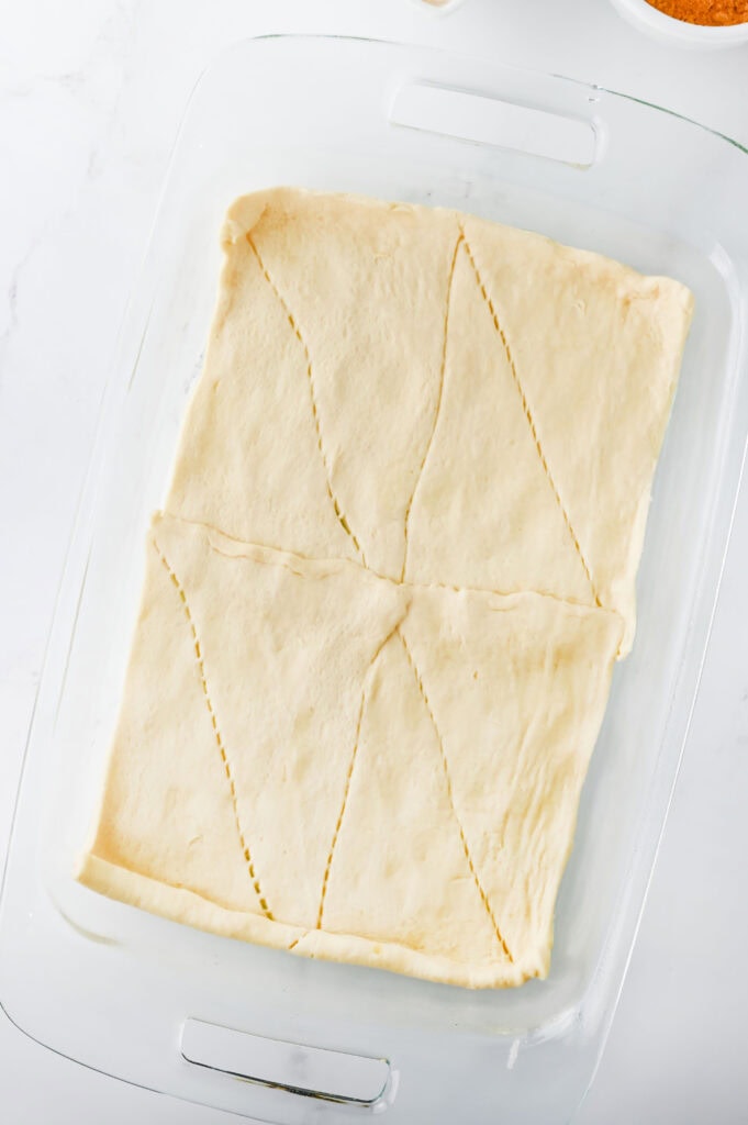 crescent roll taco bake process photo