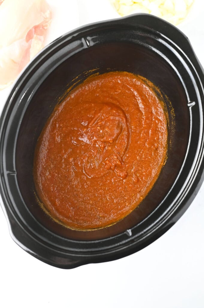 crockpot butter chicken process photo