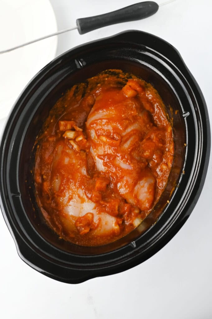 crockpot butter chicken process photo
