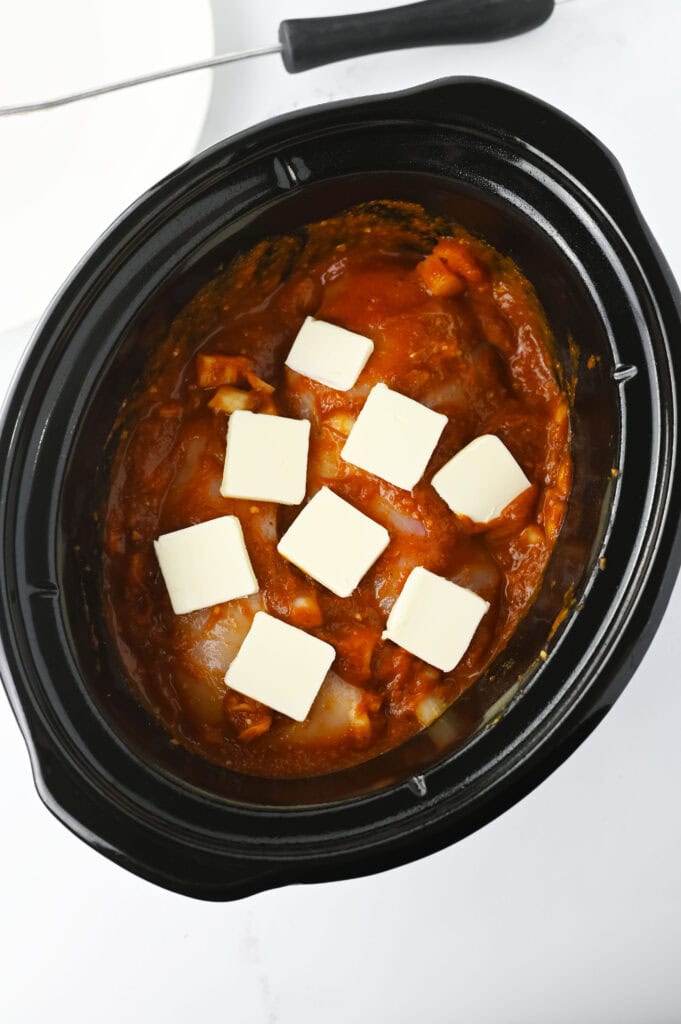 crockpot butter chicken process photo