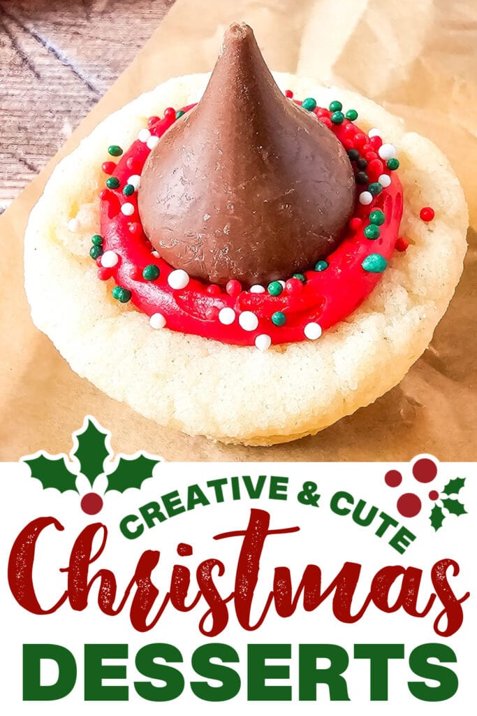 cute christmas desserts - Christmas Kiss Cookie Cups