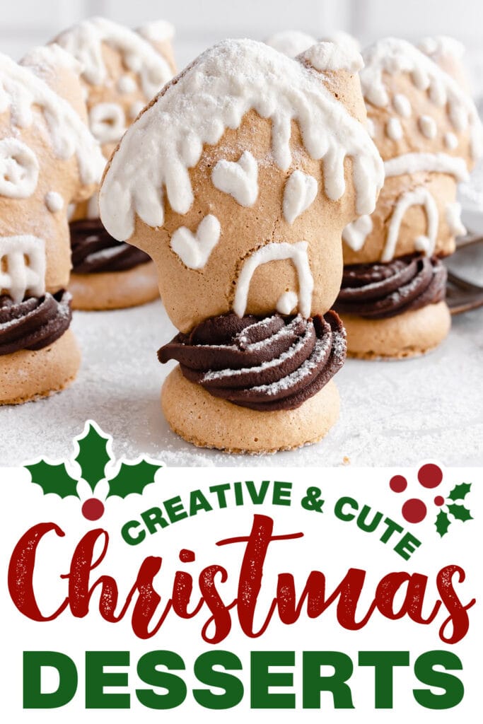 cute christmas desserts - Gingerbread House Macarons