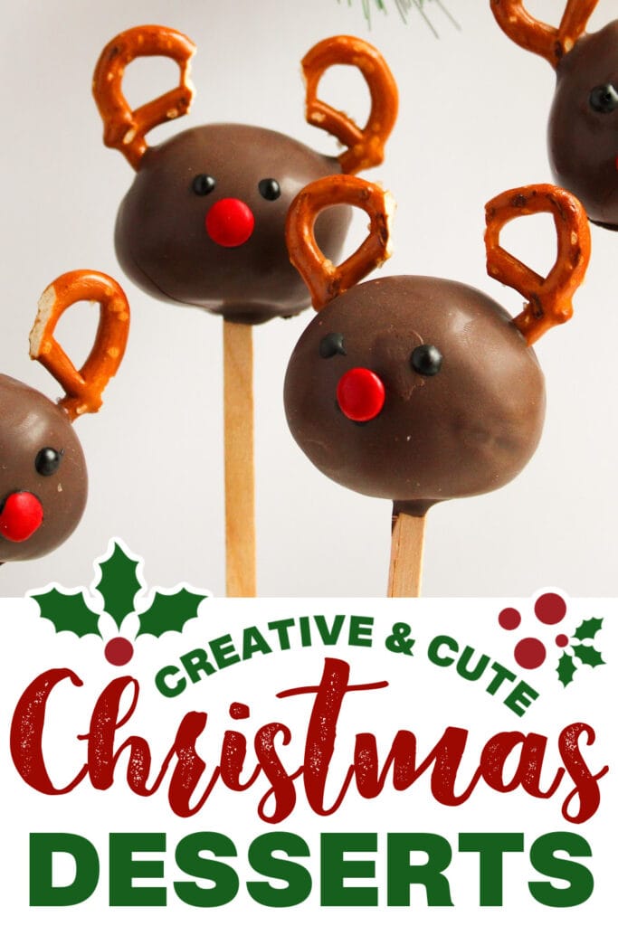 cute christmas desserts - Reindeer Cake Pops