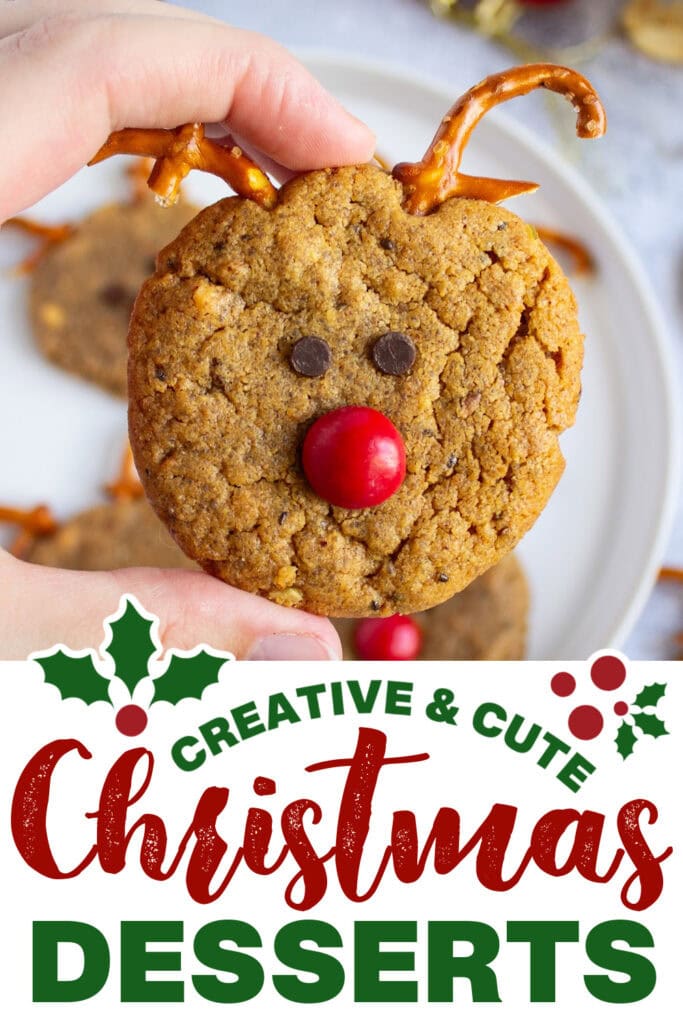 cute christmas desserts - Reindeer Cookies