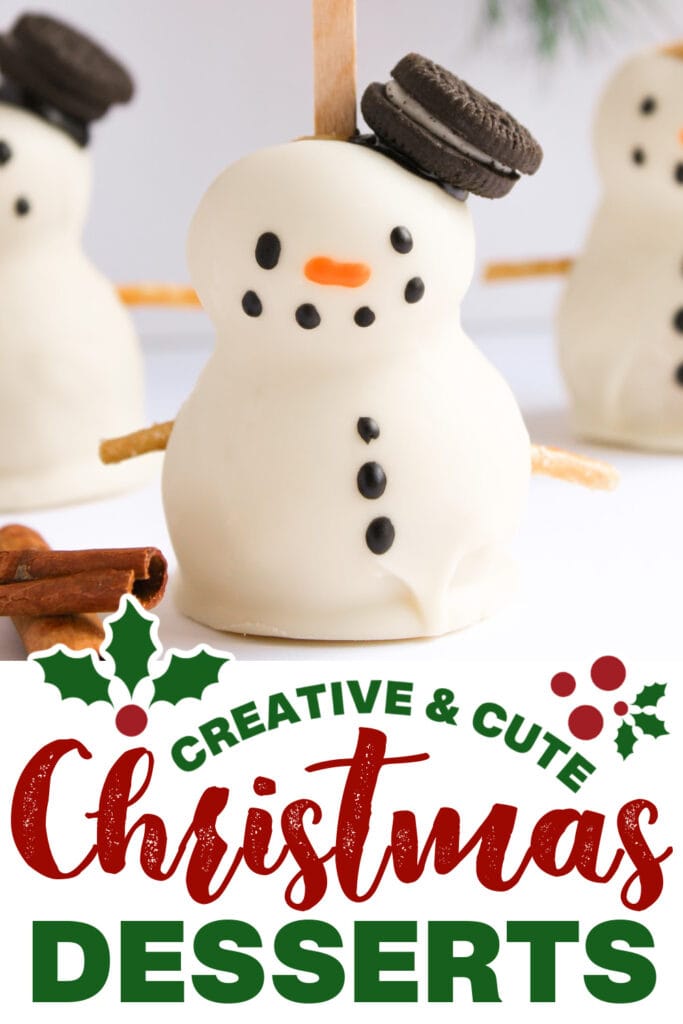 cute christmas desserts - Snowman Cake Pops