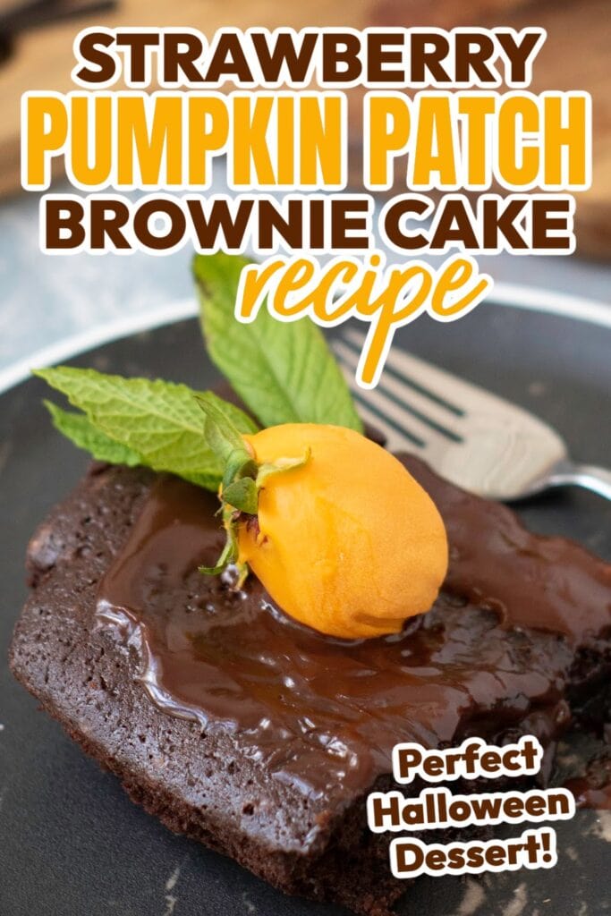 pumpkin patch brownie cake pin image