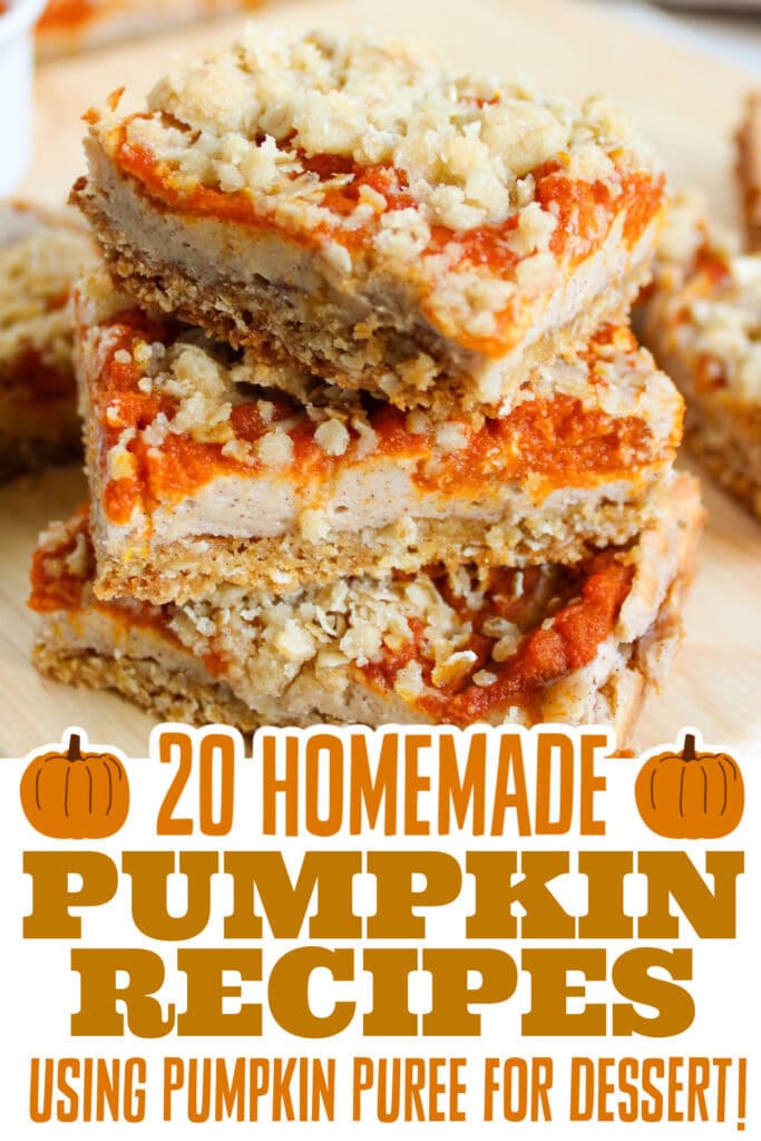 pumpkin recipes using pumpkin puree - Pumpkin Cream Cheese Bars