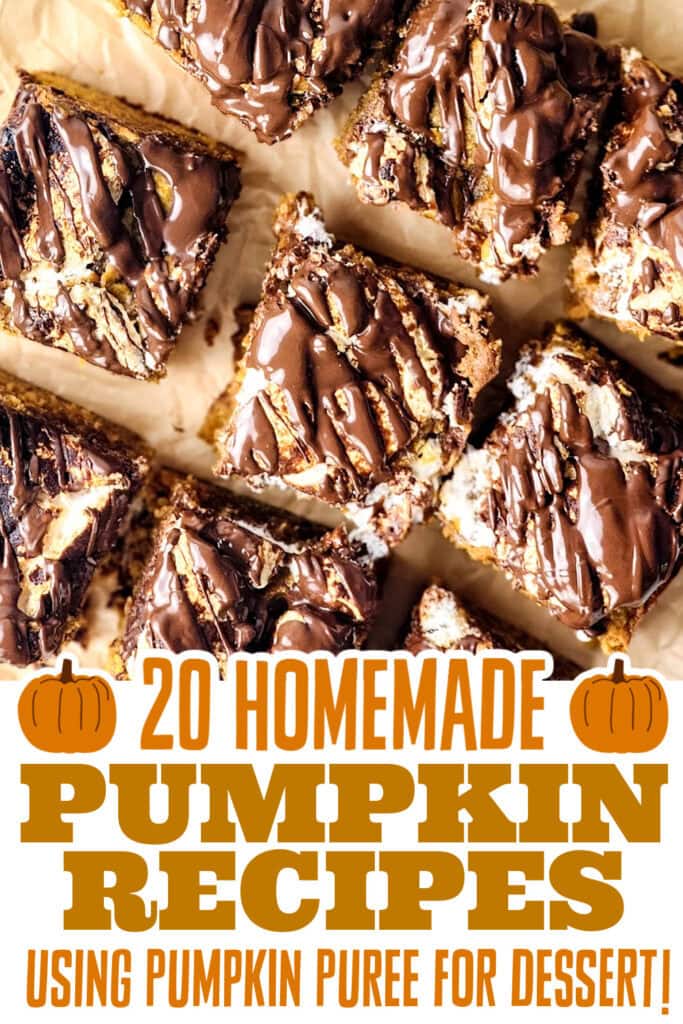 pumpkin recipes using pumpkin puree - Pumpkin S’mores Bars